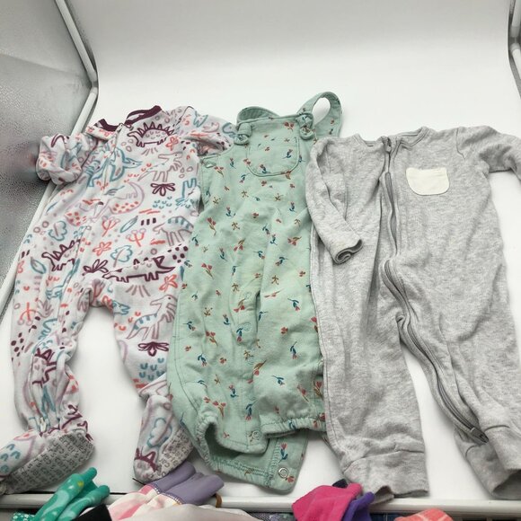 Girls 12M Fall Winter Clothing BUNDLE Pants Pajamas Long Sleeve Sweaters Mix - Picture 12 of 13